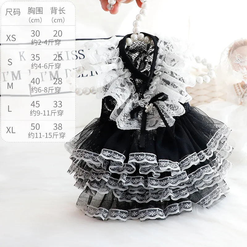 Handmade Lace Princess Dress for Furr Babies of All Kinds, Formal Pet Clothing