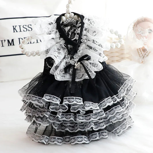 Handmade Lace Princess Dress for Furr Babies of All Kinds, Formal Pet Clothing